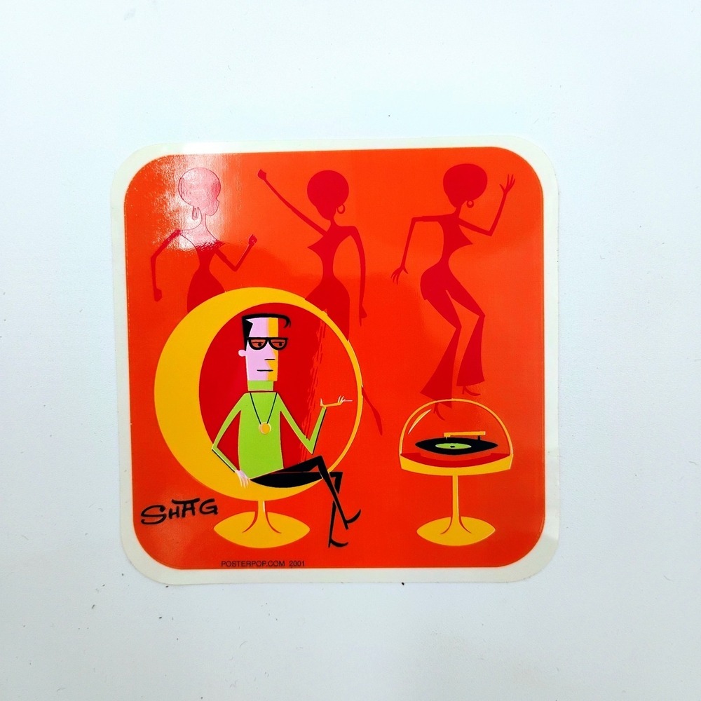 SHAG Josh Agle Poster Pop 2001 Sticker Decal Mid Century Modern Retro Lounge